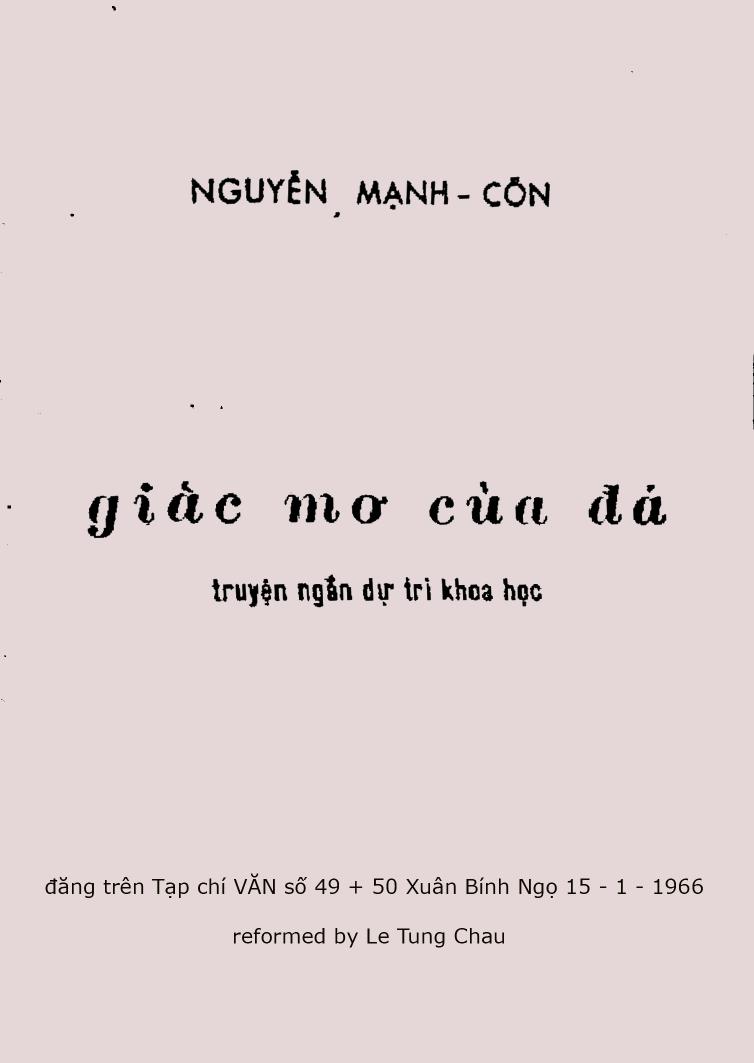 Giấc Mơ Của Đá
