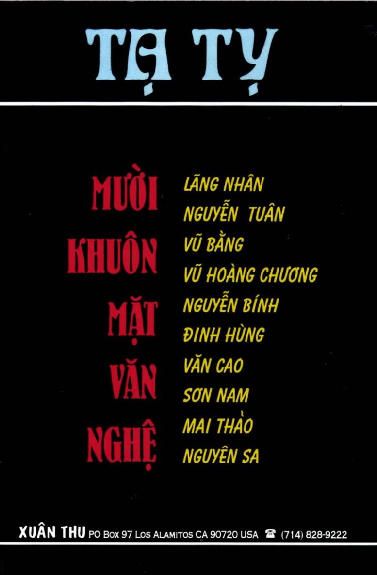 Mười Khuôn Mặt Văn Nghệ